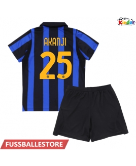 Günstige Inter Milan Manuel Akanji #25 Heimtrikotsatz Kinder 2026-27 Kurzarm (+ Kurze Hosen)